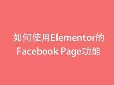 如何使用Elementor编辑器的facebook Page功能