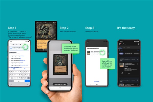 现在！卖家在ebay列出可收藏的纸牌游戏卡变得更容易