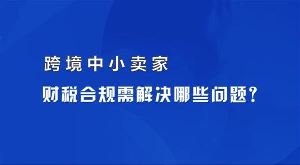 跨境电商中小卖家财税合规需要解决哪些问题？