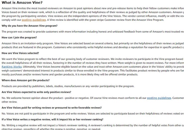 Amazon Vine Program