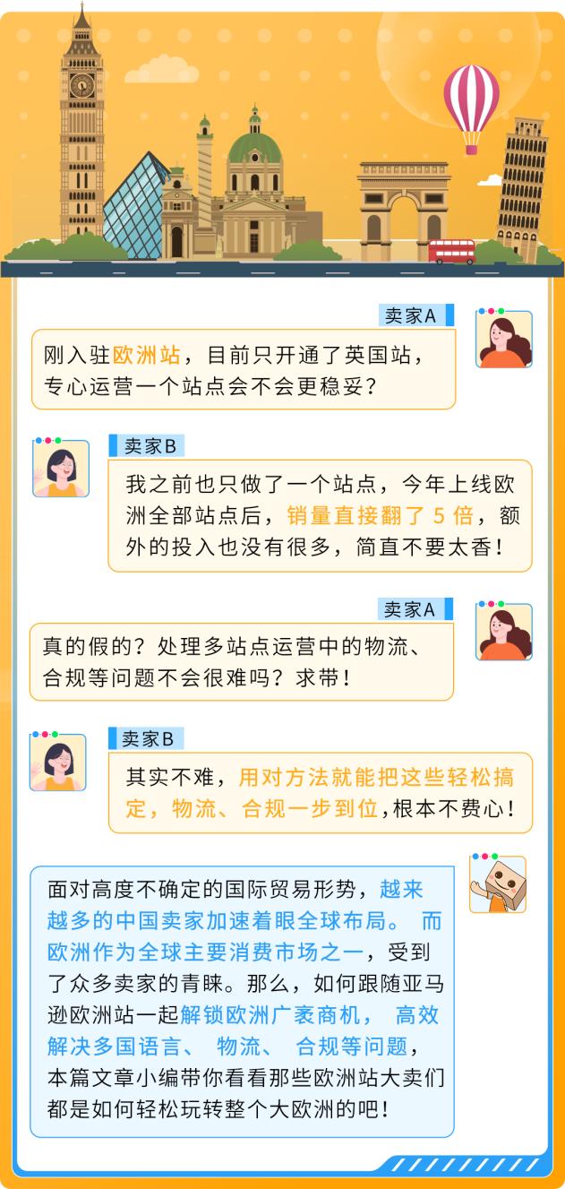 降本+爆單：亞馬遜歐洲站新賣家如何用“完美FBA+完美合規(guī)”玩轉(zhuǎn)歐洲10站
