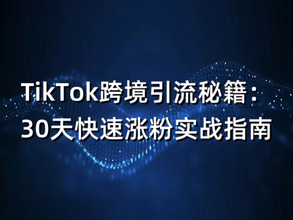 TikTok跨境引流秘籍：30天快速漲粉實戰(zhàn)指南
