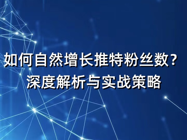 如何自然增長推特粉絲數(shù)？深度解析與實(shí)戰(zhàn)策略