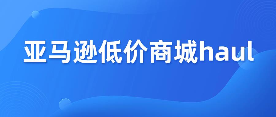 亞馬遜低價商城Haul擴展至德國站，加快歐洲市場布局！