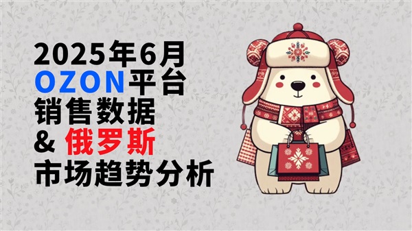 2025年6月OZON平臺銷售數(shù)據(jù)與俄羅斯市場趨勢分析