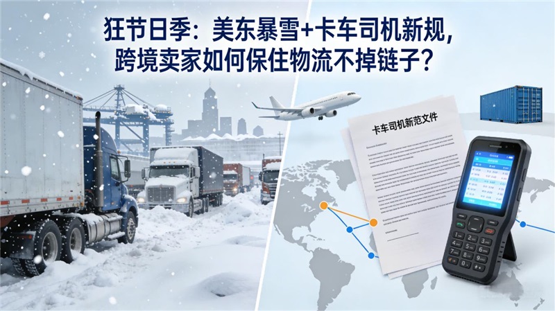 狂节日季:美东暴雪+卡车司机新规,跨境卖家如何保住物流不掉链子?
